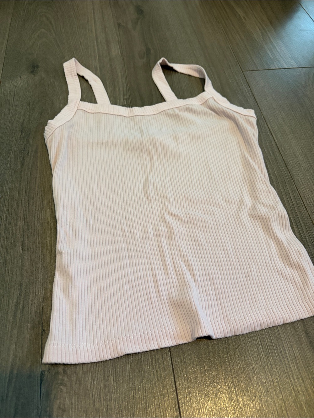 Garage Light Pink Ribbed Tank Top